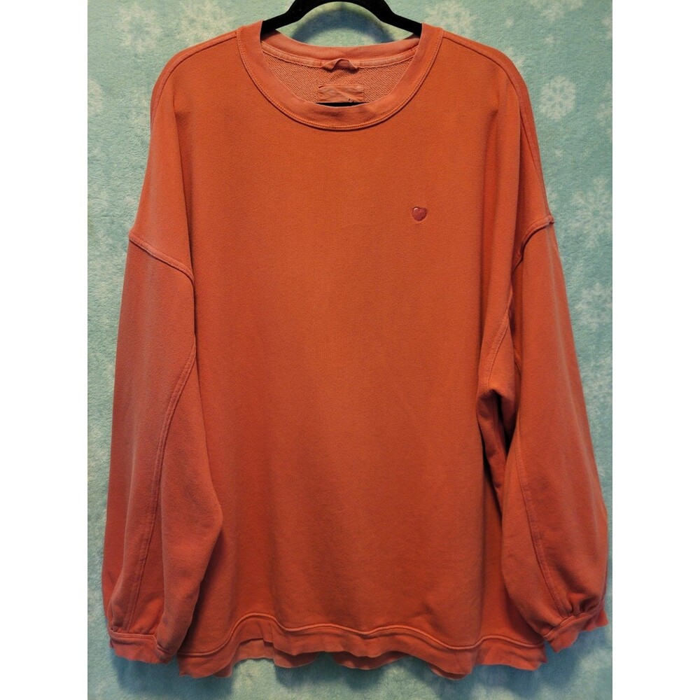 Aerie Women’s Large Mauve Pink Crewneck Pullover Sweatshirt Cotton Oversized